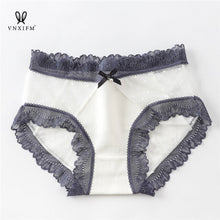 Load image into Gallery viewer, 2021 new fashion lace underwear ladies seamless mid-waist panties sexy, comfortable and soft less ladies pure cotton panties
