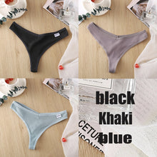 Load image into Gallery viewer, 3PCS/Set Women&#39;s Panties G-string Thong Cotton Underwear Sexy Panties Female Underpants 6 Solid Color Pantys Intimates Lingerie
