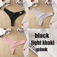 Load image into Gallery viewer, 3PCS/Set Women&#39;s Panties G-string Thong Cotton Underwear Sexy Panties Female Underpants 6 Solid Color Pantys Intimates Lingerie
