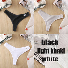 Load image into Gallery viewer, 3PCS/Set Women&#39;s Panties G-string Thong Cotton Underwear Sexy Panties Female Underpants 6 Solid Color Pantys Intimates Lingerie
