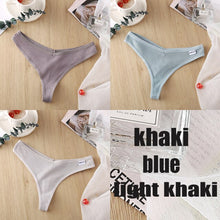 Load image into Gallery viewer, 3PCS/Set Women&#39;s Panties G-string Thong Cotton Underwear Sexy Panties Female Underpants 6 Solid Color Pantys Intimates Lingerie
