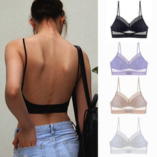 Load image into Gallery viewer, U Backless Bras For Women Push Up Strapless Bralette Invisible Sexy Lace Thin Mesh Lingerie Seamless Bra Bh Low Back Underwear
