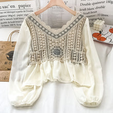 Load image into Gallery viewer, EBAIHUI Early Spring 2021 New Lace Hollowed-out Shirts Embroidery Chiffon Blouse Women&#39;s Fashion Top Button Summer Elegant Shirt
