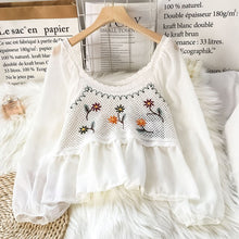 Load image into Gallery viewer, EBAIHUI Early Spring 2021 New Lace Hollowed-out Shirts Embroidery Chiffon Blouse Women&#39;s Fashion Top Button Summer Elegant Shirt
