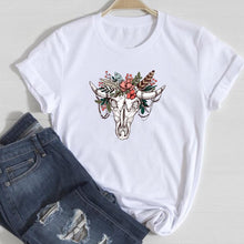 Load image into Gallery viewer, JKLPOLQ Women&#39;s T-shirt 2021 Anime Animal Graphics Cartoon Clothes Lovers Tops Woman Painted printing Vintage Female Casual Tee
