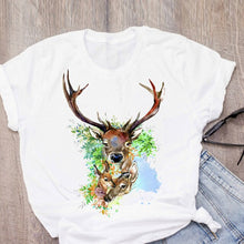 Load image into Gallery viewer, Funny Deer Printed T Shirt Women Harajuku Graphic 90s Vogue Fashion Tops Tumblr Tshirts T Clothes Ladies Graphic Female Tee
