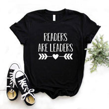 Load image into Gallery viewer, Women T Shirt Readers Are Leaders Print Tshirt Women Short Sleeve O Neck Loose T-shirt Ladies Summer Causal Tee Shirt Clothes
