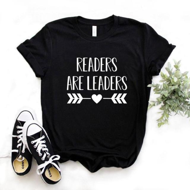 Women T Shirt Readers Are Leaders Print Tshirt Women Short Sleeve O Neck Loose T-shirt Ladies Summer Causal Tee Shirt Clothes