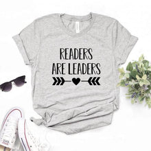 Load image into Gallery viewer, Women T Shirt Readers Are Leaders Print Tshirt Women Short Sleeve O Neck Loose T-shirt Ladies Summer Causal Tee Shirt Clothes
