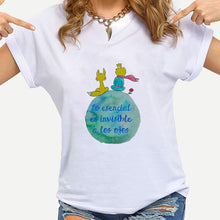 Load image into Gallery viewer, France Women&#39;s T-shirts Casual Fairy Tale Earth Space Little Prince Hipster Clothes Fashion Harajuku Kawaii Graphic 90s T-shirt
