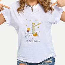 Load image into Gallery viewer, France Women&#39;s T-shirts Casual Fairy Tale Earth Space Little Prince Hipster Clothes Fashion Harajuku Kawaii Graphic 90s T-shirt
