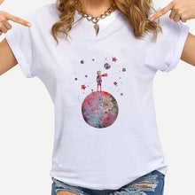 Load image into Gallery viewer, France Women&#39;s T-shirts Casual Fairy Tale Earth Space Little Prince Hipster Clothes Fashion Harajuku Kawaii Graphic 90s T-shirt
