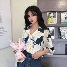 Load image into Gallery viewer, XEJ Chiffon Blouse Women 2021 Women&#39;s Summer Tunic Vintage Clothes Female Hawaiian Shirt with Short Sleeve Harajuku Top Women
