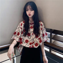 Load image into Gallery viewer, XEJ Chiffon Blouse Women 2021 Women&#39;s Summer Tunic Vintage Clothes Female Hawaiian Shirt with Short Sleeve Harajuku Top Women
