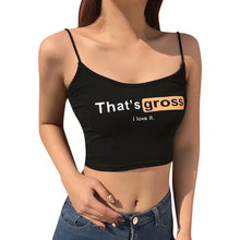 Load image into Gallery viewer, Summer Women Fashion Camis Women Sexy Letter Print Overlap Cross Sling Crop Tank Top Vest Female Vacation Clothes Top
