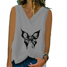 Load image into Gallery viewer, 2020 Summer Casual Tanks Fashion Girls Tops Sleeveless Butterfly Printing T-shirts Korean Women Clothes S-3XL
