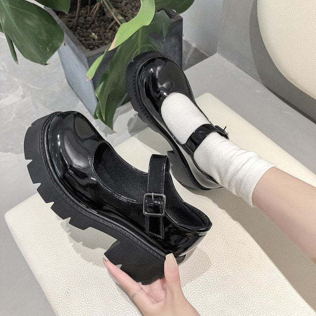 Lolita Shoes Women Japanese Style Vintage Soft Sister Girls High Heels Waterproof Platform College Student Cosplay Costume Shoes