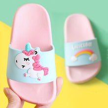 Load image into Gallery viewer, Suihyung Rainbow Unicorn Slippers For Boy Girls New Summer Kids Beach Shoes Baby Toddler Soft Indoor Flip Flops Children Sandals
