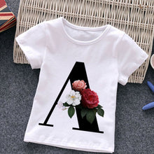 Load image into Gallery viewer, Unisex Summer New T-shirt Fashion Alphabet Girls Tshirts Harajuku Retro Boy Tshirt Flowers Element Nice Round Neck Kids Tshirt
