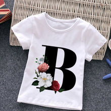 Load image into Gallery viewer, Unisex Summer New T-shirt Fashion Alphabet Girls Tshirts Harajuku Retro Boy Tshirt Flowers Element Nice Round Neck Kids Tshirt
