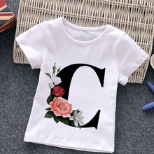 Load image into Gallery viewer, Unisex Summer New T-shirt Fashion Alphabet Girls Tshirts Harajuku Retro Boy Tshirt Flowers Element Nice Round Neck Kids Tshirt
