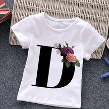 Load image into Gallery viewer, Unisex Summer New T-shirt Fashion Alphabet Girls Tshirts Harajuku Retro Boy Tshirt Flowers Element Nice Round Neck Kids Tshirt
