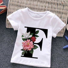 Load image into Gallery viewer, Unisex Summer New T-shirt Fashion Alphabet Girls Tshirts Harajuku Retro Boy Tshirt Flowers Element Nice Round Neck Kids Tshirt
