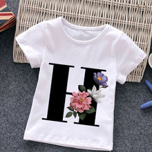 Load image into Gallery viewer, Unisex Summer New T-shirt Fashion Alphabet Girls Tshirts Harajuku Retro Boy Tshirt Flowers Element Nice Round Neck Kids Tshirt
