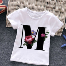 Load image into Gallery viewer, Unisex Summer New T-shirt Fashion Alphabet Girls Tshirts Harajuku Retro Boy Tshirt Flowers Element Nice Round Neck Kids Tshirt
