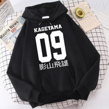 Load image into Gallery viewer, Haikyuu Japan Anime Kageyama Hoodie Male Hip Hop Karasuno High School Sweatshirt 2021 Funny Streetwear Unisex Fleece Hooded Men
