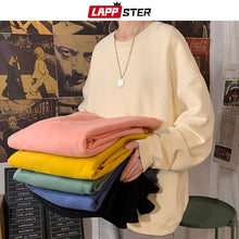 Load image into Gallery viewer, LAPPSTER Men Solid 7 Colors Harajuku Hoodies 2021 Mens Autumn Korean Fashions Oversized Sweatshirts Japanese Streetwear Clothes
